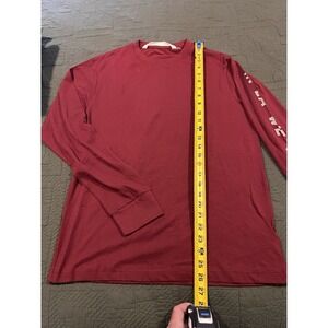 Fred Segal Long Sleeve Shirt Red Large NWT Msrp $98 "In LA We‎ Trust.".